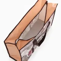 Сумка хозяйственная &laquo;Париж&raquo;, на молнии, 60&times;20&times;43 см, наружный карман, разноцветная