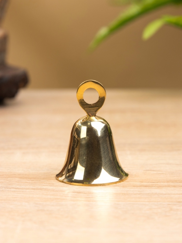 Колокольчик с кольцом, латунь 4х4х6 см Колокольчик с кольцом, латунь 4х4х6 см
