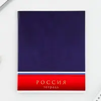 Тетрадь в клетку, 48 л., А5, на скрепке, блок №1 &laquo;Россия&raquo; МИКС