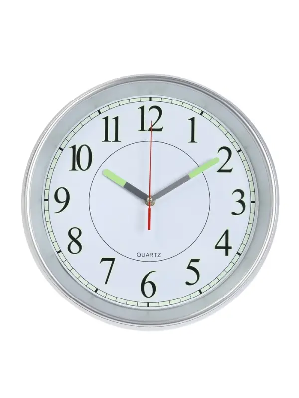 Часы настенные интерьерные &laquo;Илони&raquo;, плавный ход, светящиеся, d=30 см