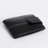 Портмоне мужское на кнопке, чёрное