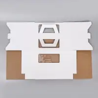 Коробка под торт 2 окна, с ручками, белая, 24&times;24&times;24