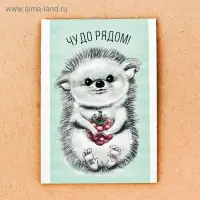 Блокнот в клетку "Чудо рядом", на скрепке, А7, 16 листов