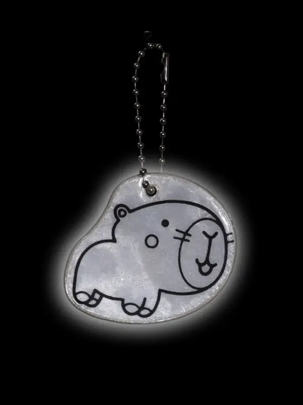 Светоотражающий элемент &laquo;Капибарка&raquo;, двусторонний, 4.8&times;4.5 см, белый