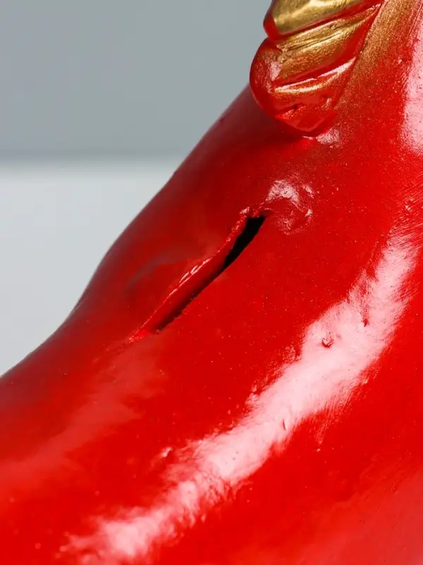 Копилка Копилка "Огненный конь" 28х32х9,5 см, красный с золотом