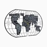 Часы настенные интерьерные &laquo;Карта мира&raquo;, бесшумные, плавный ход, 40&times;78 см, от батарейки 1&times;АА