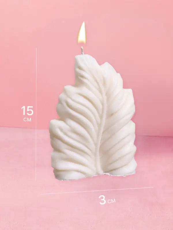 Свеча фигурная формовая &laquo;Лист&raquo;, 10&times;3&times;15 см, парафин, МИКС