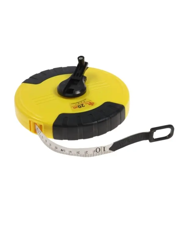 Рулетка геодезическая ТУНДРА, ПВХ лента, закрытый корпус, 20 м &times; 15 мм