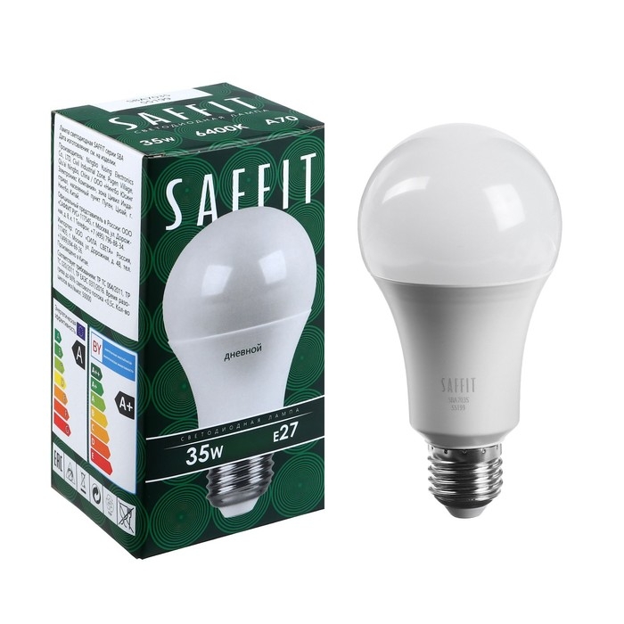 Лампа светодиодная SAFFIT, 35W 230V E27 6400K A70, SBA7035 Лампа светодиодная SAFFIT, 35W 230V E27 6400K A70, SBA7035