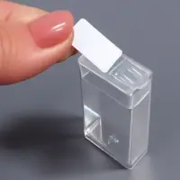 Органайзер для хранения мелочей, 64 баночки, 13&times;22&times;5 см, с наклейками, прозрачный