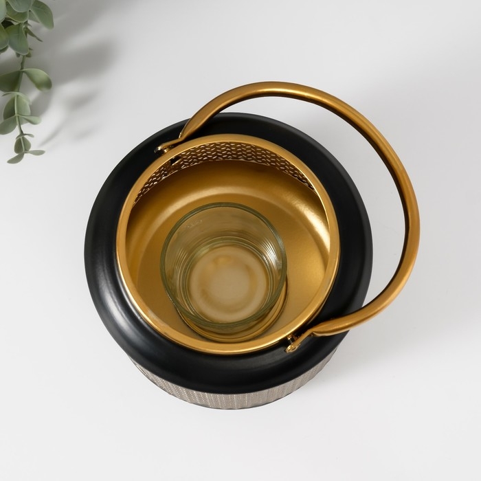 Подсвечник металл на 1 свечу  Подсвечник металл на 1 свечу "Зерно" d=5 см 15х15х17,5 см