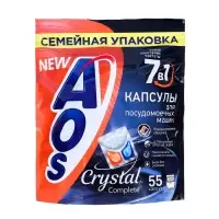 Капсулы для посудомоечных машин AOS "Crystal Complete", 55 шт Капсулы для посудомоечных машин AOS "Crystal Complete", 55 шт