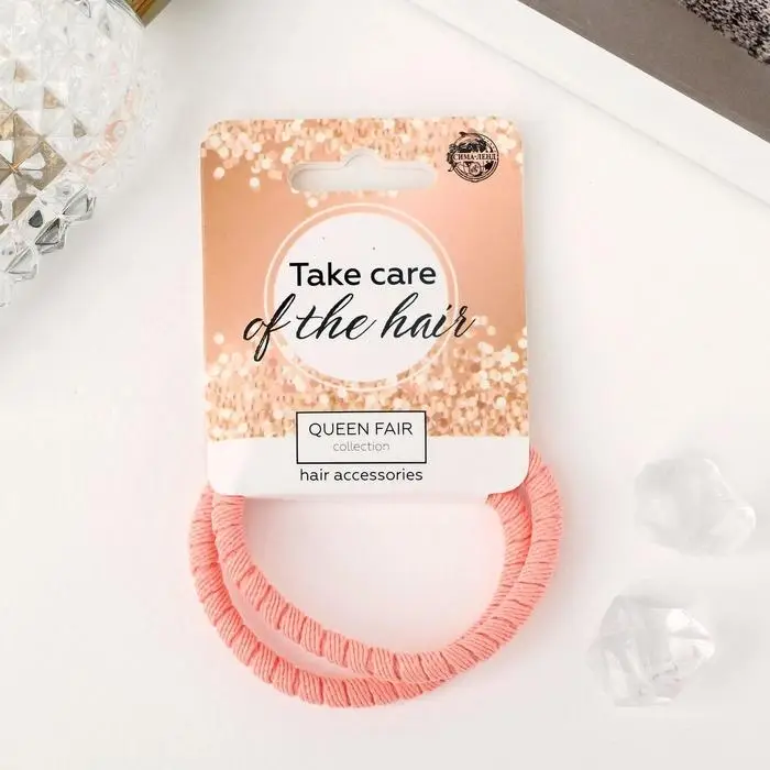 Резинка для волос "Спорт" (набор 2 шт) кручёная нить, микс