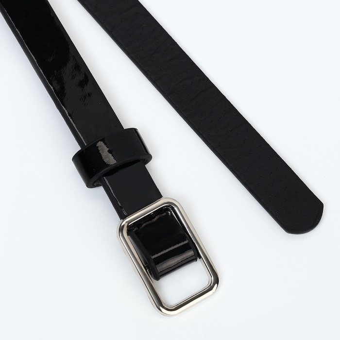 Ремень женский, ширина 1,3 см, пряжка металл, цвет чёрный Ремень женский, ширина 1,3 см, пряжка металл, цвет чёрный