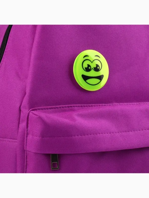 Светоотражающий значок &laquo;Удивлённый смайл&raquo;, d=5.8 см, жёлтый