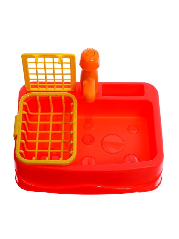 Игровой набор «Чистая кухня», функциональная раковина, посуда, продукты