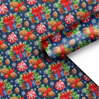 Бумага упаковочная для сувен. продукции с рисунком, 80г/м2 100х70 арт.95240