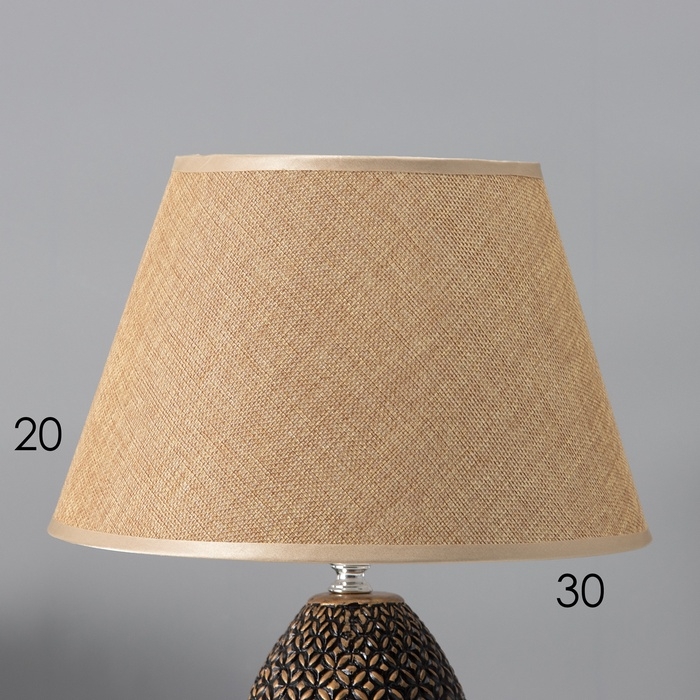 Настольная лампа с абажуром RISALUX «Дженора», Е27, 40 Вт, 28×28×41 см Настольная лампа с абажуром RISALUX «Дженора», Е27, 40 Вт, 28×28×41 см