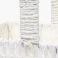 Набор корзин 3 шт пластик 25х16х11 22х13х9 19х10х7,5 см ручка h=10 см белый квадрат