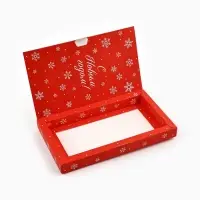 Коробка для шоколада новогодняя с местом для денег &laquo;Ёлочка&raquo;, 20&times;2&times;12 см