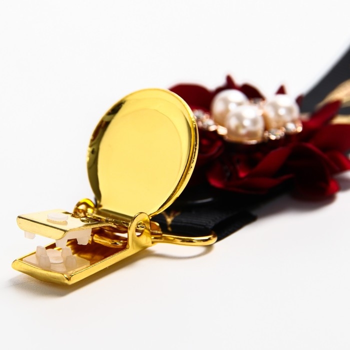 Держатель для соски - пустышки «Little queen», на ленте Держатель для соски - пустышки «Little queen», на ленте