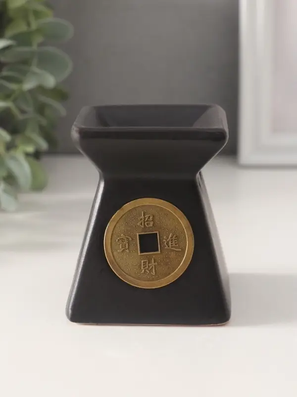 Аромалампа для эфирных масел &laquo;Монета&raquo;, керамика, 8&times;7.5&times;7.5 см, МИКС