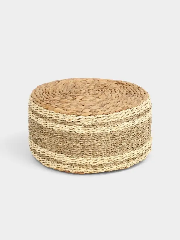 Пуфик, 40&times;40&times;20 см, водный гиацинт, сиграсс