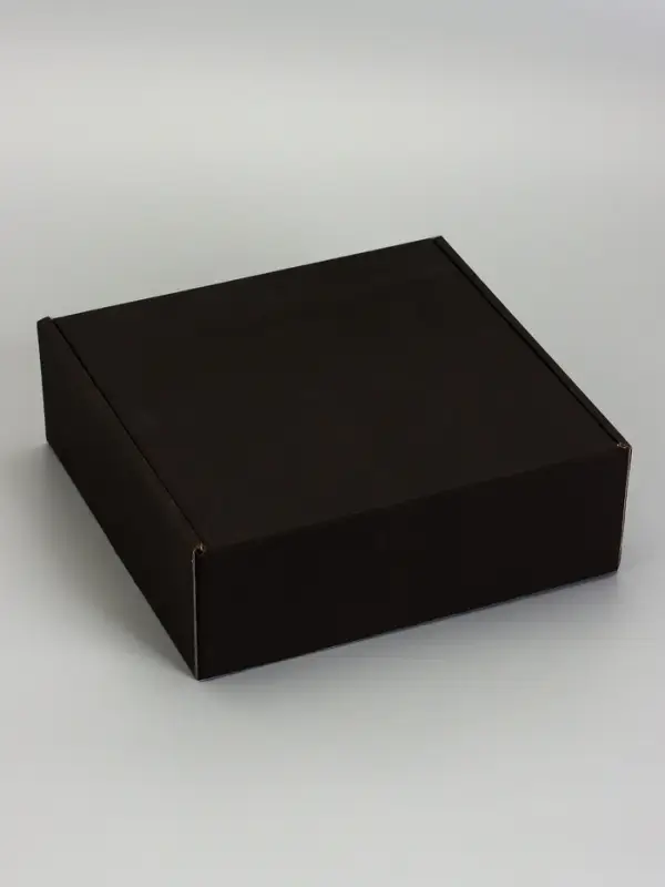 Коробка самосборная, чёрная, для подарков, хранения и отправки посылок, 23&times;23&times;8 см