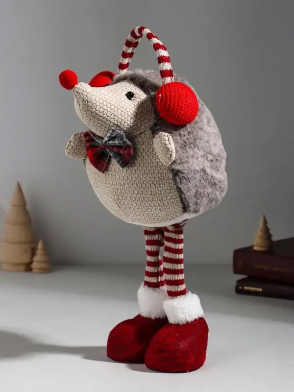 Кукла интерьерная Кукла интерьерная "Ёжик в зимних наушниках" 16х14х36 см