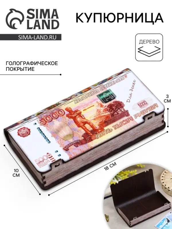 Купюрница &laquo;5000 рублей&raquo;, 18&times;10&times;3 см