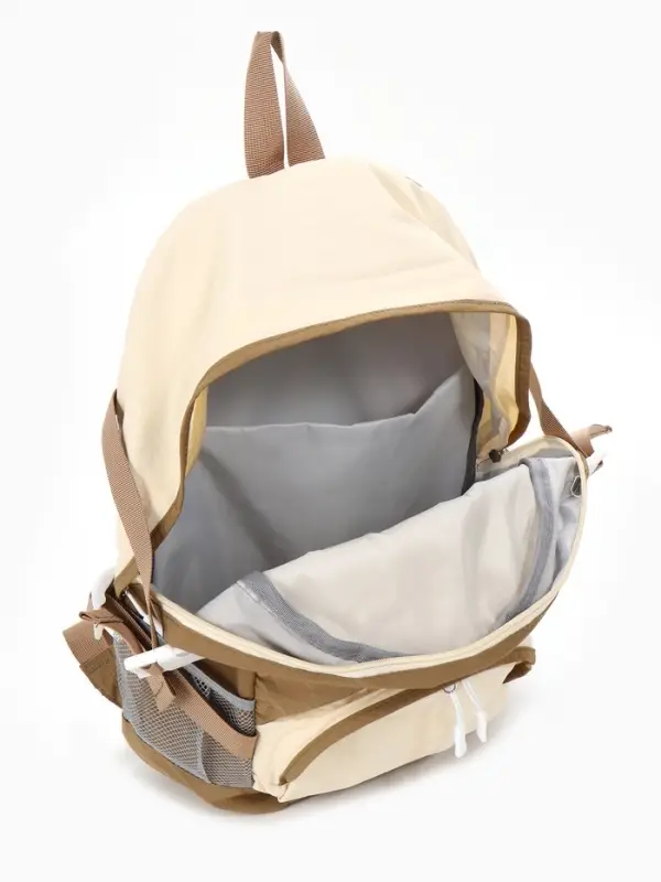 Рюкзак, 1 отделение, 4 кармана, 30&times;14&times;43 см, бежевый