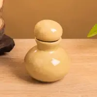 Ёмкость для шампуня, 8.5&times;8.5&times;11 см, керамика, бежевая