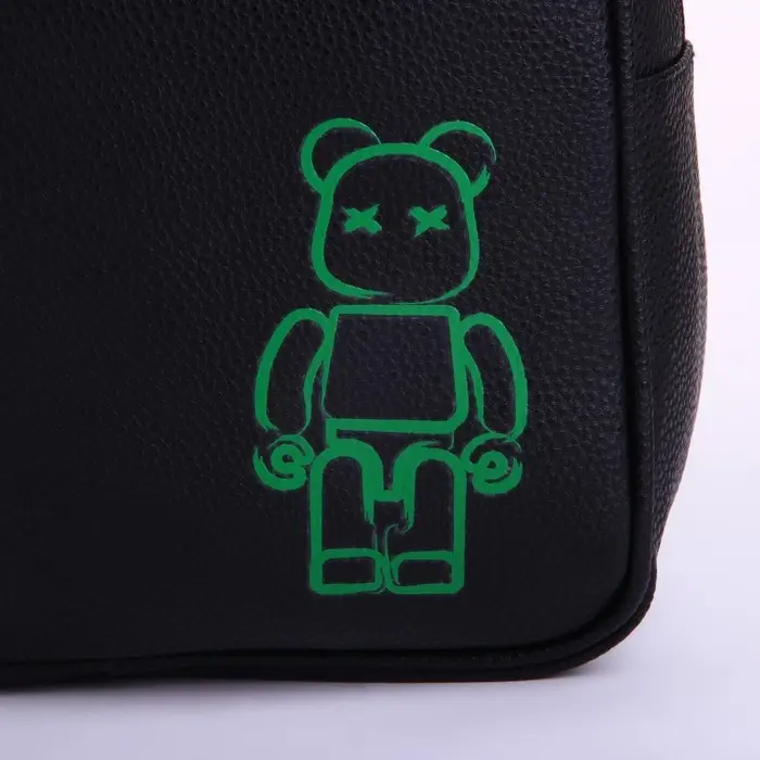 Рюкзак школьный из искусственной кожи &laquo;Неон&raquo; 27&times;23&times;10 см