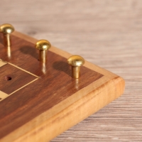 Настольная игра «Крестики-нолики», 13×13.5 см, дерево шишам, латунь