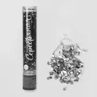 Хлопушка пневматическая &laquo;Серебряная&raquo;, фольга, серпантин, 30 см