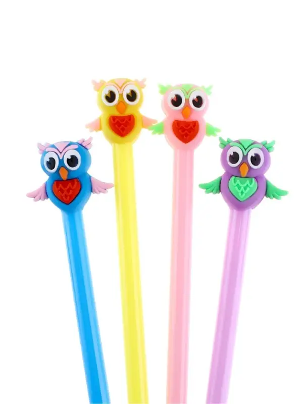 Ручка гелевая-прикол МИКС Сова