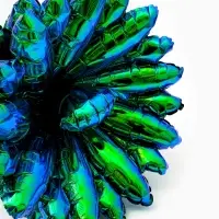 Воздушный шар фольгированный 3D 39" &laquo;Новогодняя елка&raquo; зеленый хамелеон, под воздух