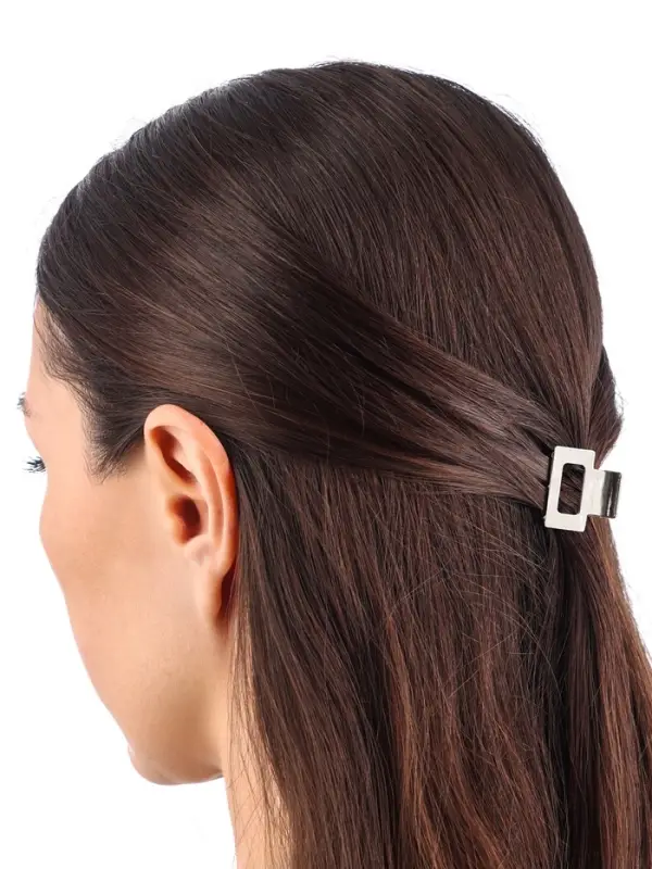 Крабик для волос &laquo;Брианна&raquo;, прямой, 2.5 см, серебристый