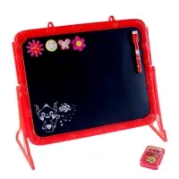 Доска магнитная двухсторонняя, под маркер и мел на подставках (мел, маркер, магниты), МИКС