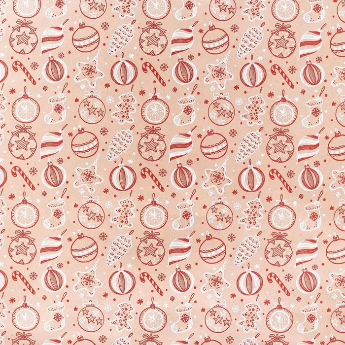 Набор упаковочной бумаги &laquo;Новогодняя&raquo;, 4 листа, 70 &times; 100 см