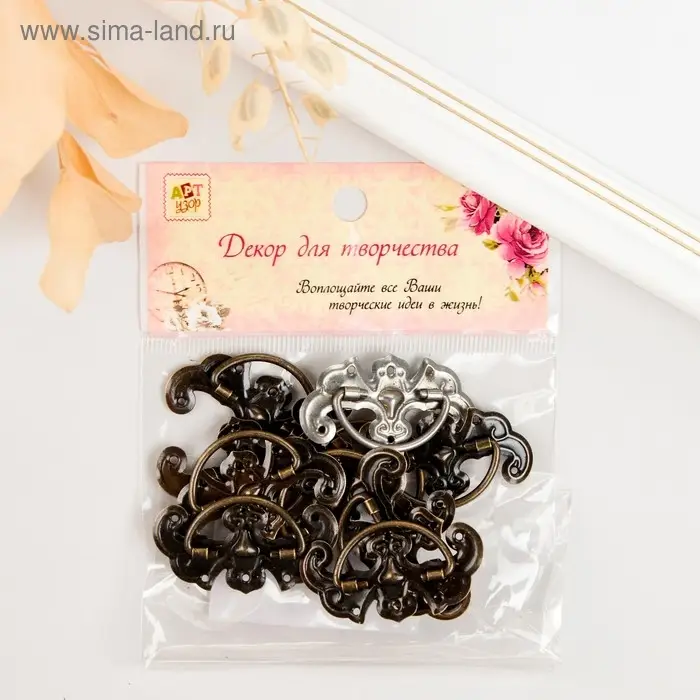 Ручка для шкатулки Ручка для шкатулки "Сибирь" 2,5х4,4 см С-203