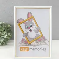 Фоторамка "Гамма" 21х30 см,  с подножкой, набор 3 шт, (пластиковый экран), белый