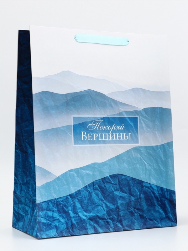Пакет подарочный вертикальный "Покоряй вершины", 31 × 40 × 14 см