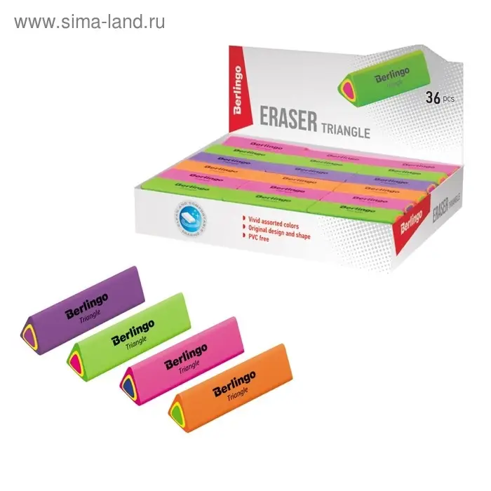 Ластик Triangle, треугольный, термопластичная резина, 44х15х15 мм Ластик Triangle, треугольный, термопластичная резина, 44х15х15 мм