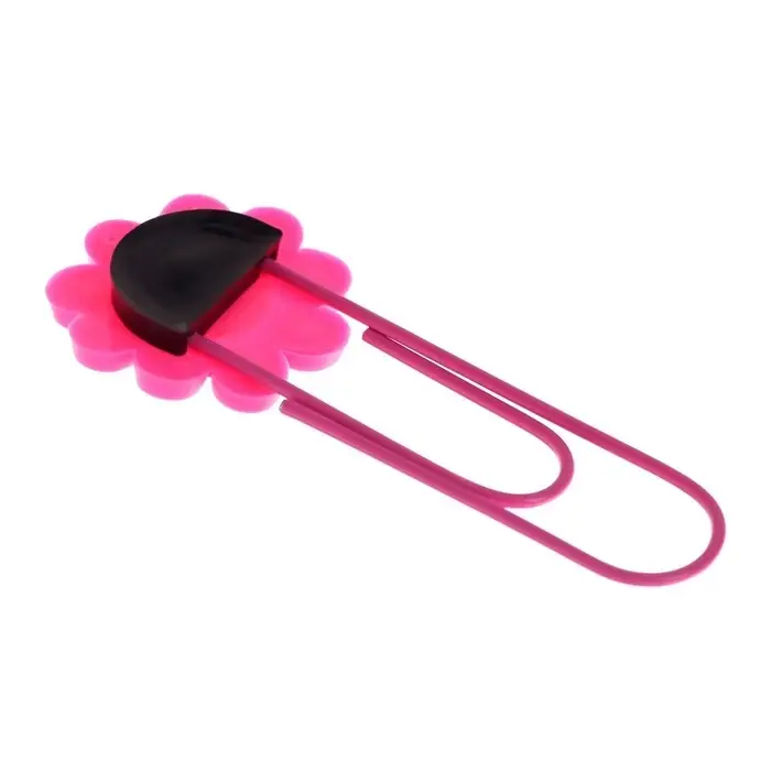 Закладка-скрепка большая, 11 см, Закладка-скрепка большая, 11 см, "Цветок", МИКС