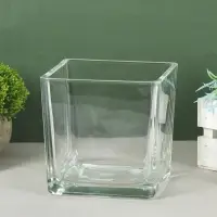 Ваза для цветов &laquo;Квадратная&raquo;, 1.7 л, 14&times;14 см, стекло, прозрачная