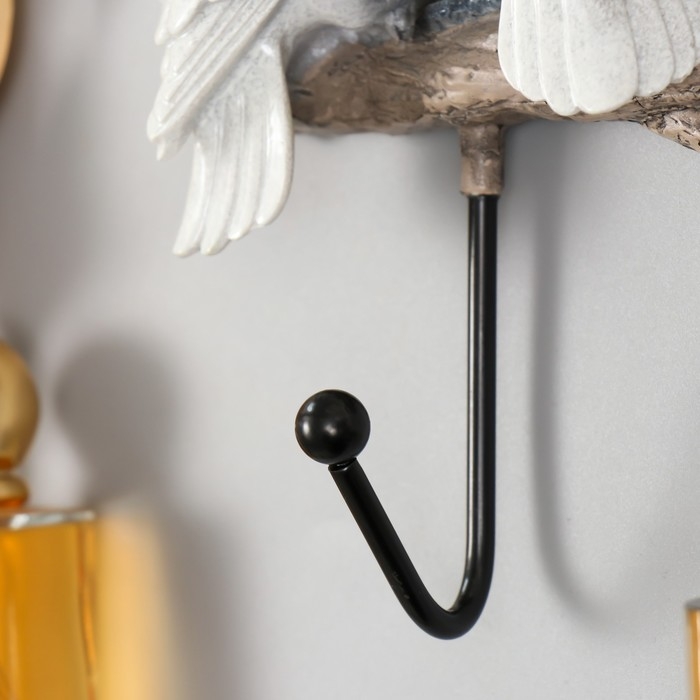 Крючок декоративный полистоун лак Крючок декоративный полистоун лак "Два какаду" 14,5х5,5х22см