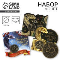 Монета новогодняя «Новогодняя» на Новый год, микс, диам. 2.5 см