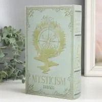 Шкатулка книга - сейф &laquo;Компас&raquo;, дерево и искусственная кожа, с замком, 21&times;13&times;5 см