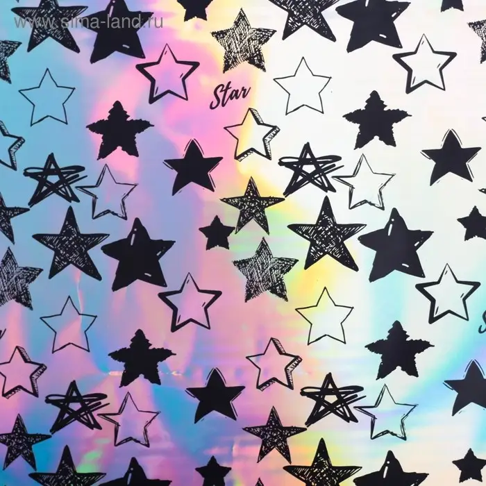 Плёнка упаковочная с голографией Starry sky, 100×70 см Плёнка упаковочная с голографией Starry sky, 100×70 см